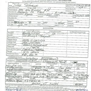 Tupac Shakur Last Credit Application Before Signing To Interscope 1992 JSA
