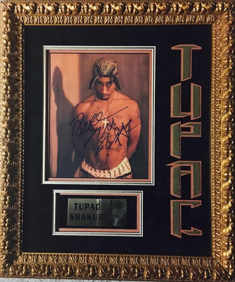 Color photo signed by Tupac Shakur
